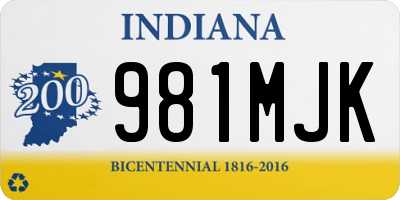 IN license plate 981MJK