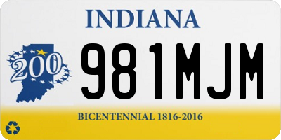 IN license plate 981MJM