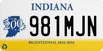 IN license plate 981MJN