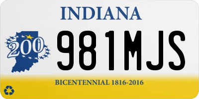 IN license plate 981MJS