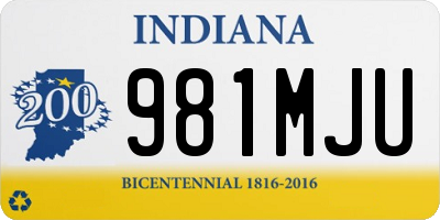 IN license plate 981MJU