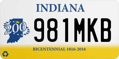 IN license plate 981MKB