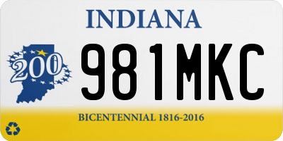 IN license plate 981MKC