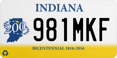 IN license plate 981MKF