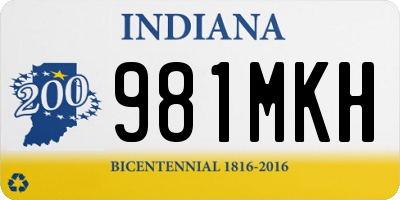 IN license plate 981MKH