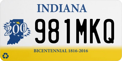 IN license plate 981MKQ