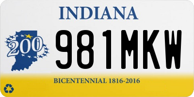 IN license plate 981MKW