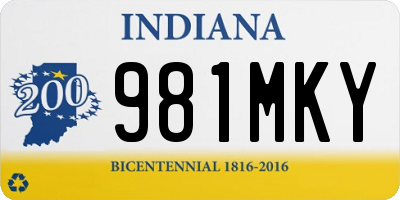 IN license plate 981MKY