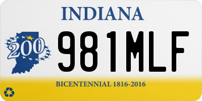 IN license plate 981MLF