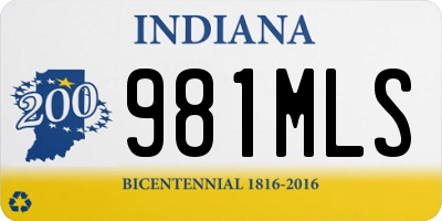 IN license plate 981MLS