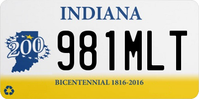 IN license plate 981MLT
