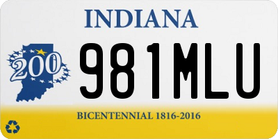 IN license plate 981MLU