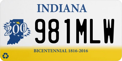 IN license plate 981MLW