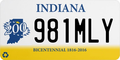 IN license plate 981MLY