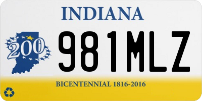 IN license plate 981MLZ