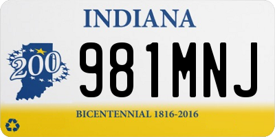 IN license plate 981MNJ