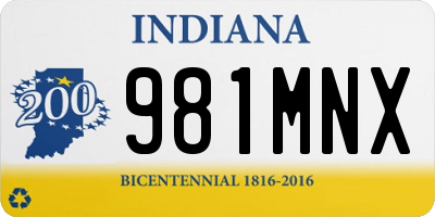 IN license plate 981MNX