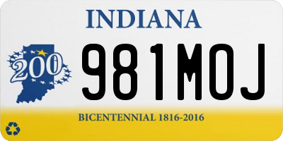 IN license plate 981MOJ