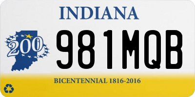 IN license plate 981MQB