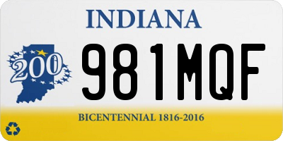 IN license plate 981MQF