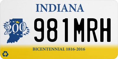 IN license plate 981MRH