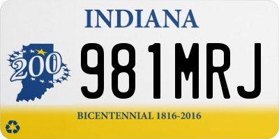 IN license plate 981MRJ