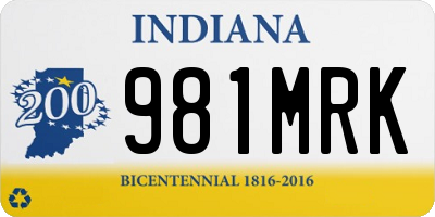 IN license plate 981MRK