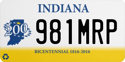 IN license plate 981MRP