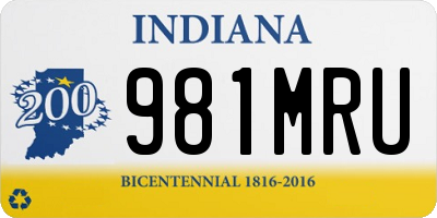 IN license plate 981MRU