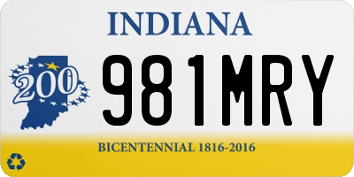 IN license plate 981MRY