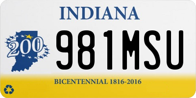 IN license plate 981MSU