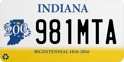 IN license plate 981MTA