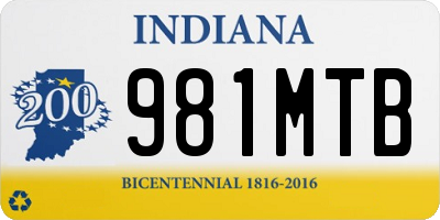 IN license plate 981MTB