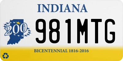 IN license plate 981MTG