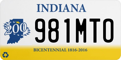 IN license plate 981MTO