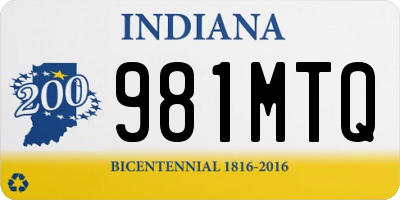 IN license plate 981MTQ