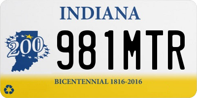 IN license plate 981MTR