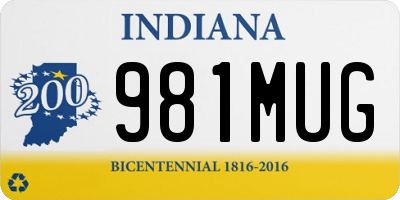 IN license plate 981MUG