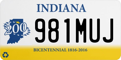IN license plate 981MUJ