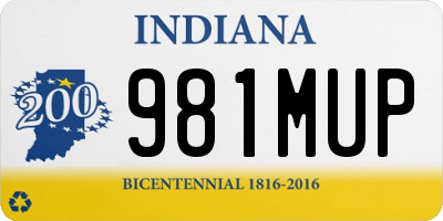 IN license plate 981MUP