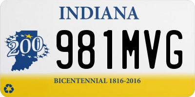 IN license plate 981MVG