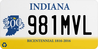 IN license plate 981MVL