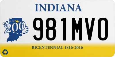 IN license plate 981MVO
