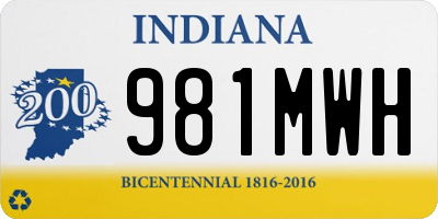 IN license plate 981MWH