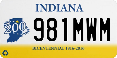 IN license plate 981MWM