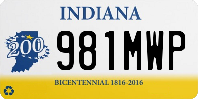 IN license plate 981MWP