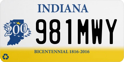 IN license plate 981MWY