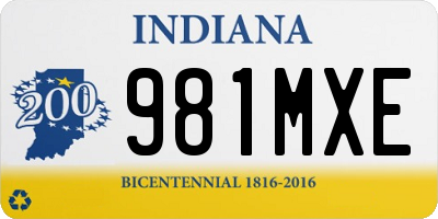 IN license plate 981MXE