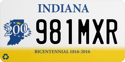 IN license plate 981MXR