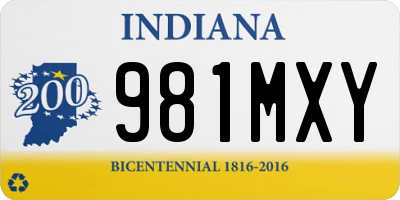 IN license plate 981MXY